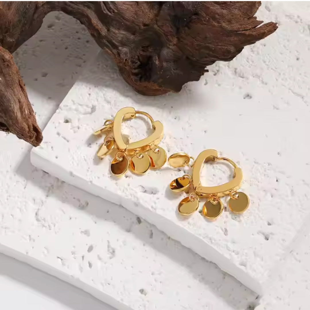 Golden korean Earrings