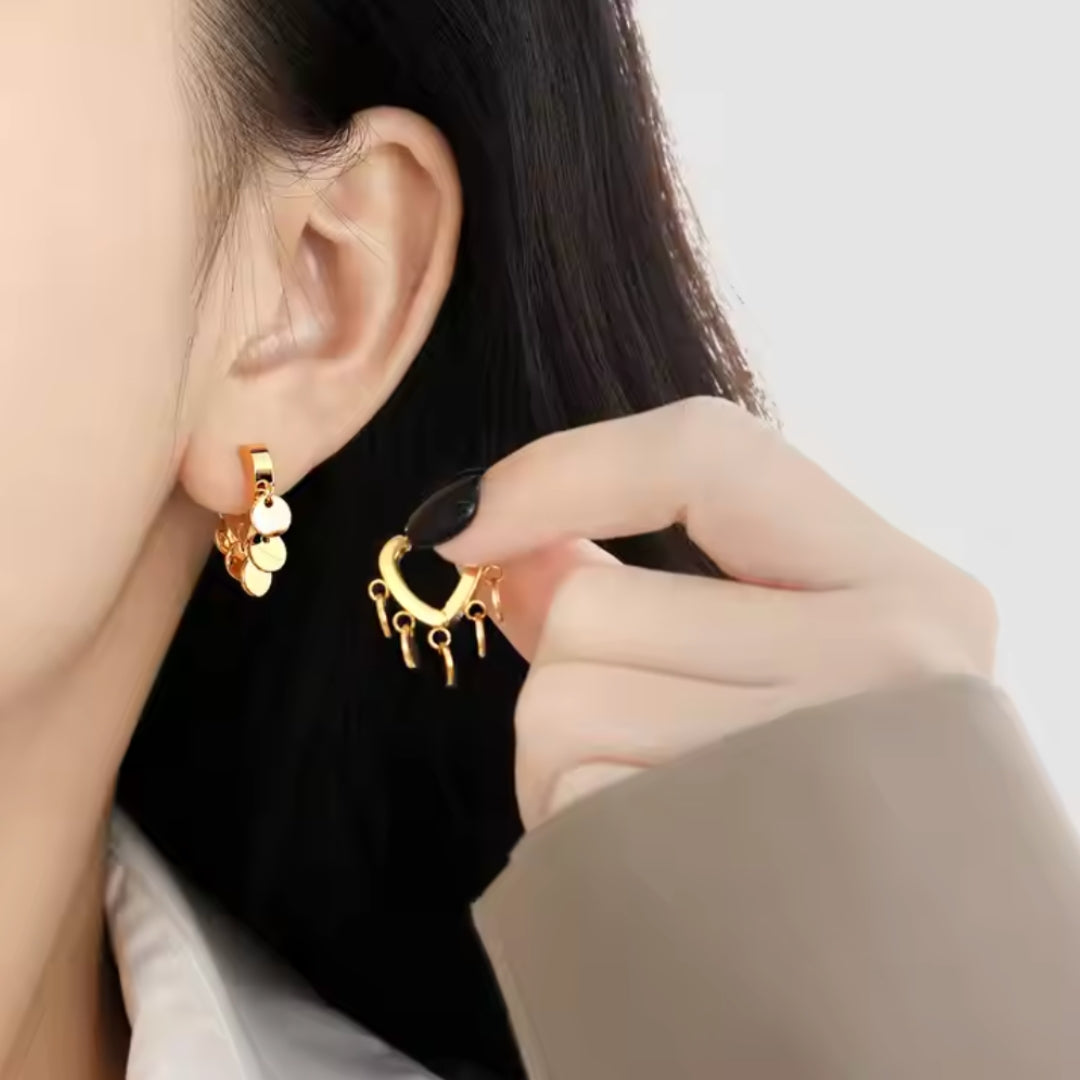 Golden korean Earrings