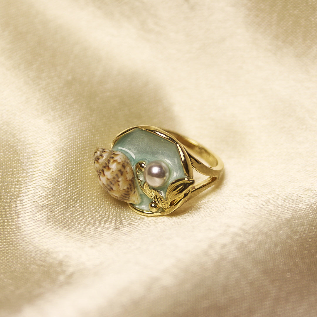 Beach Round Adjustable Ring