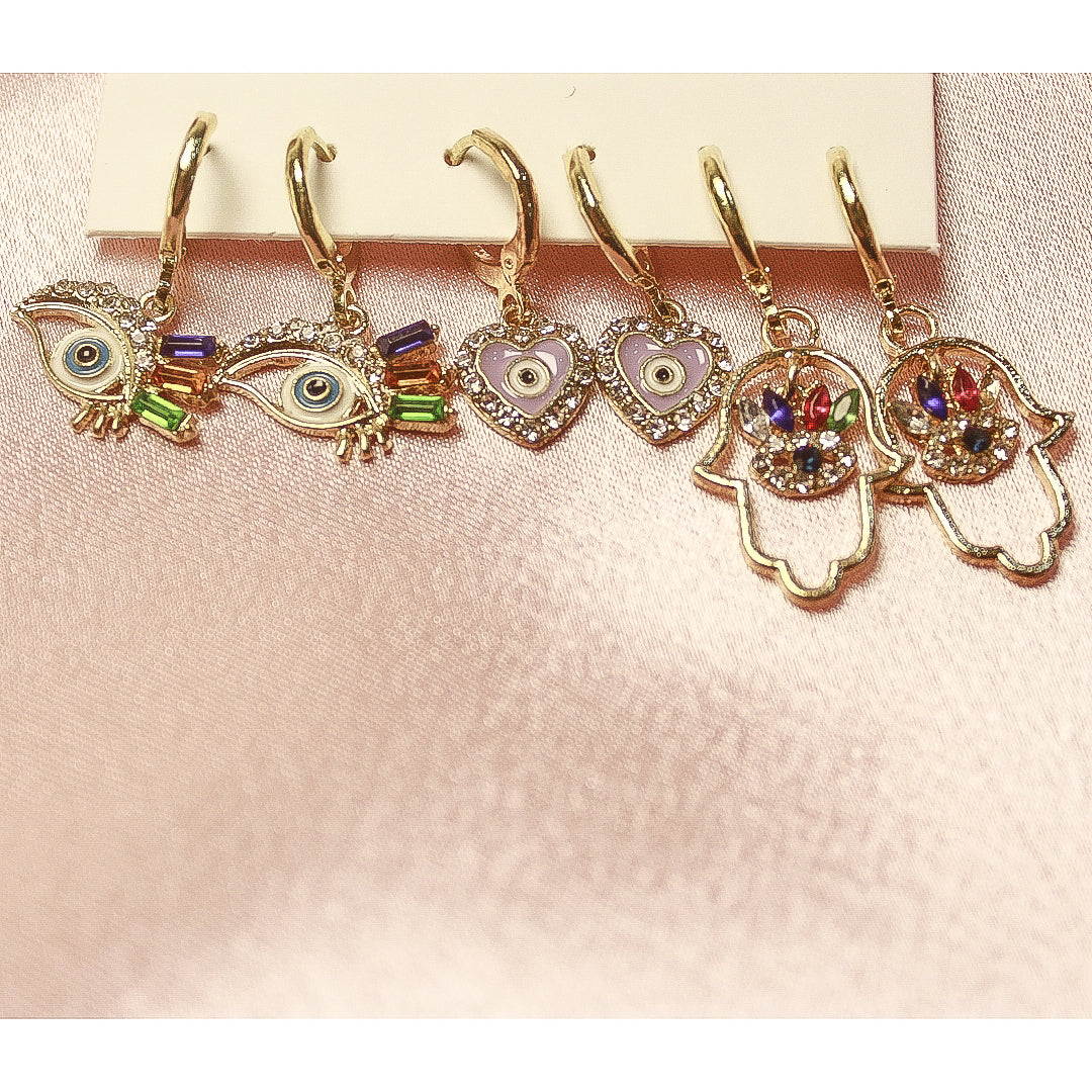 Set of 3 combo earrings