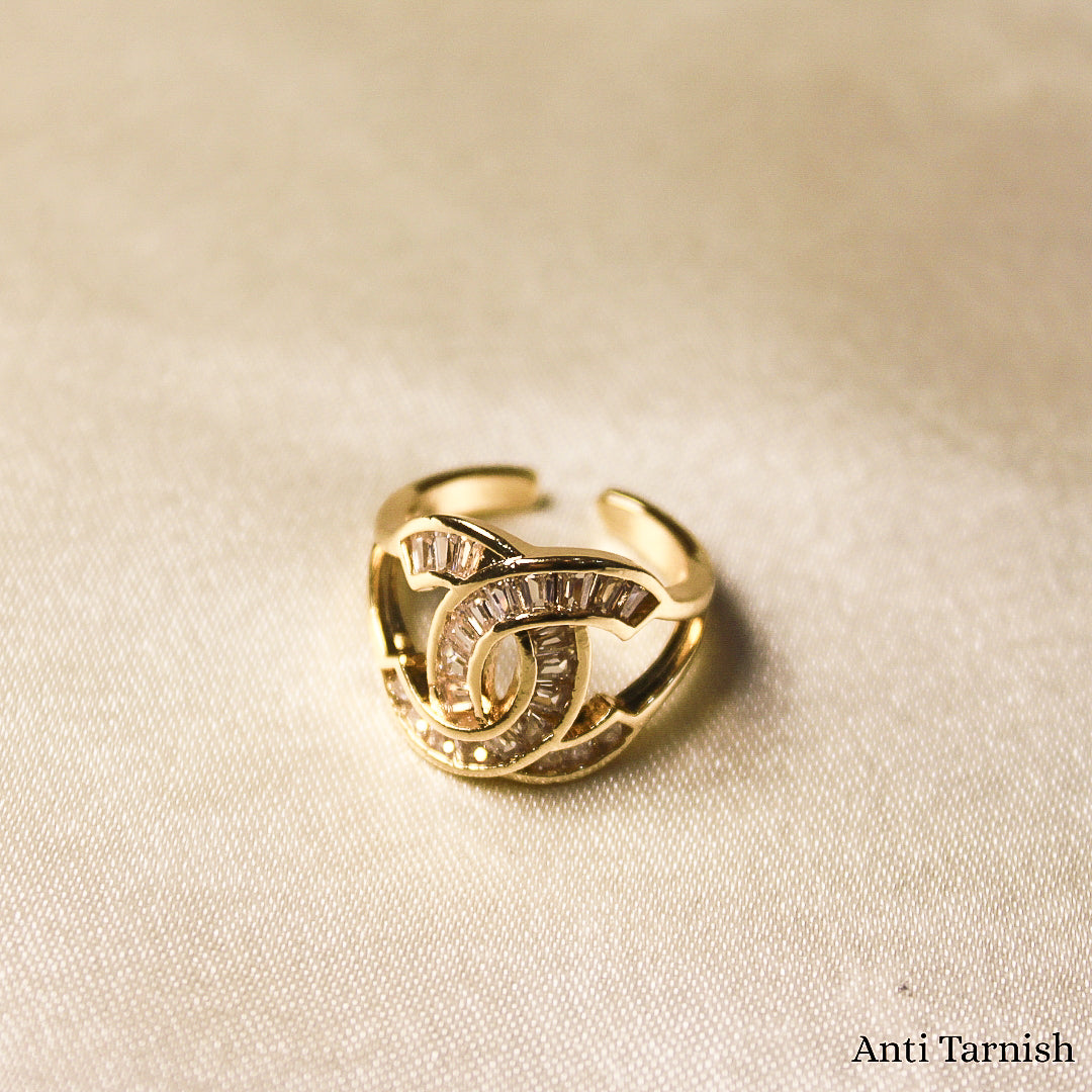 Gold AD Adjustable Ring