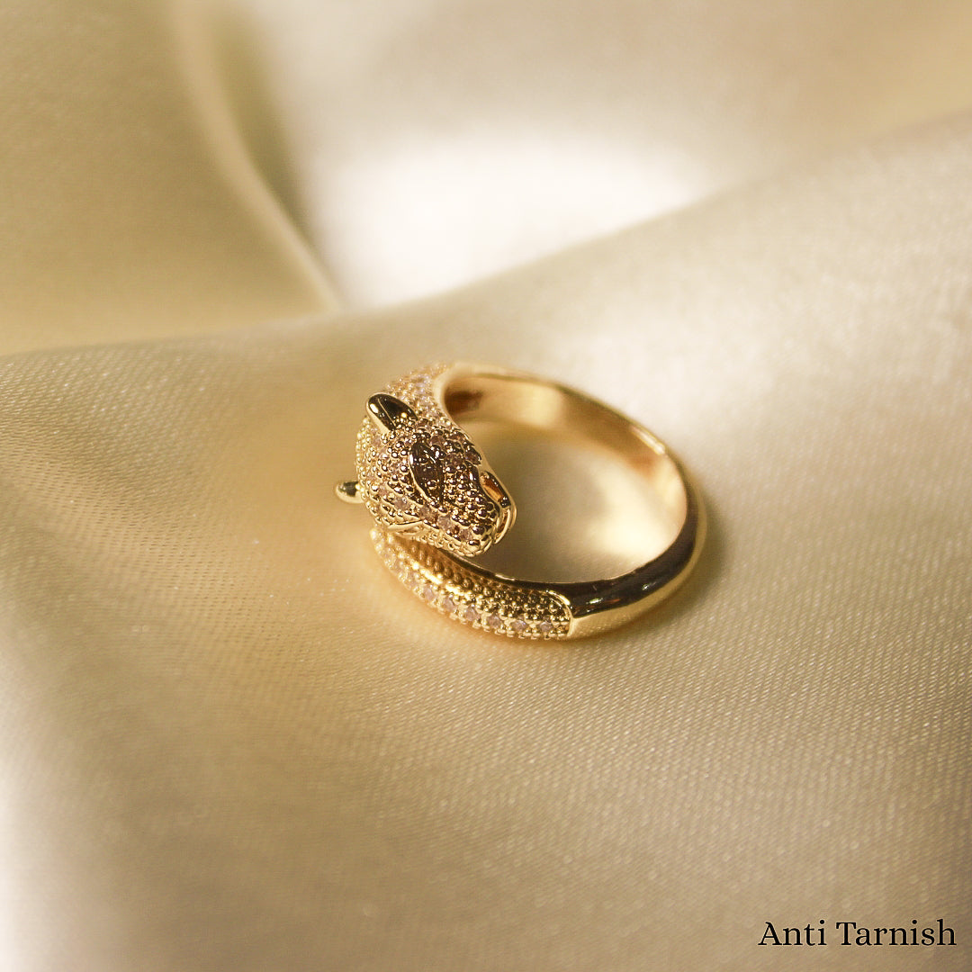 Diamond Panther Adjustable Ring