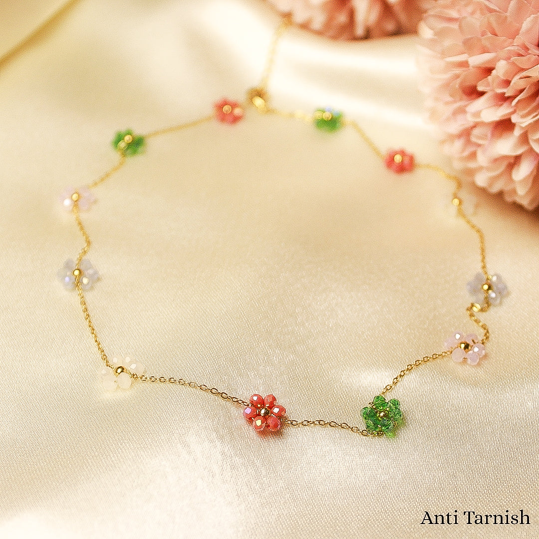 Multi Colour Flower Necklace
