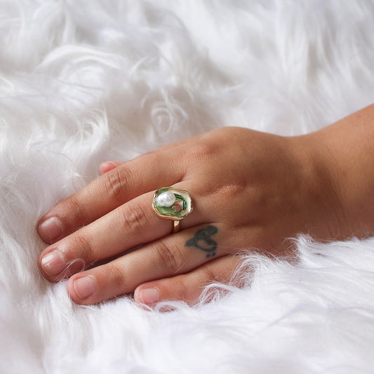 Green Beach Adjustable Ring
