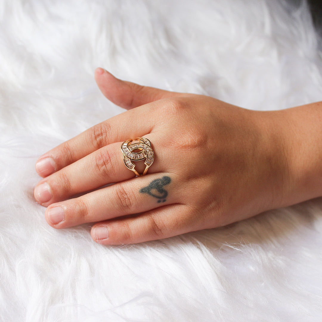 Gold AD Adjustable Ring
