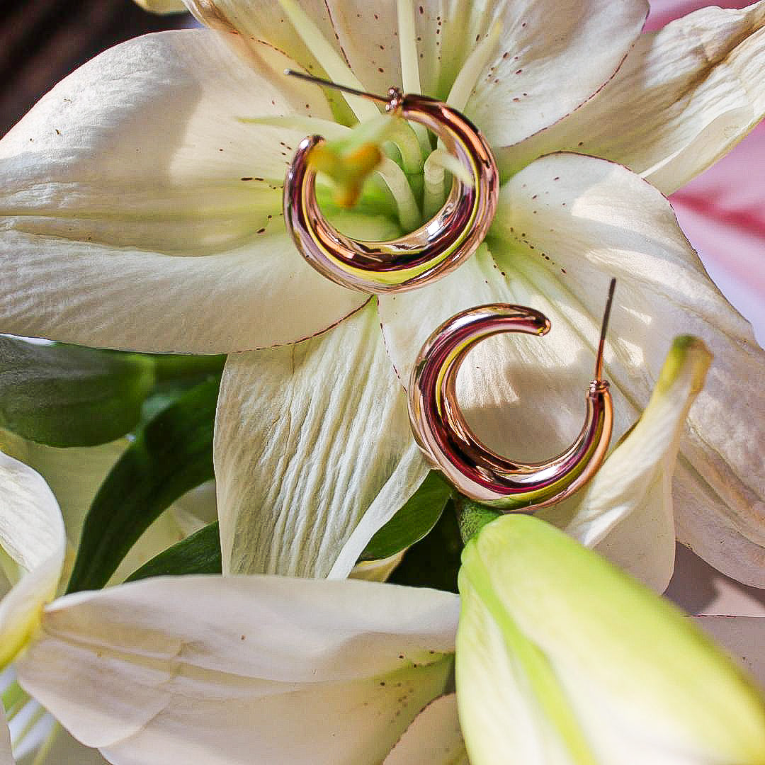 Rose Gold Lining Hoop