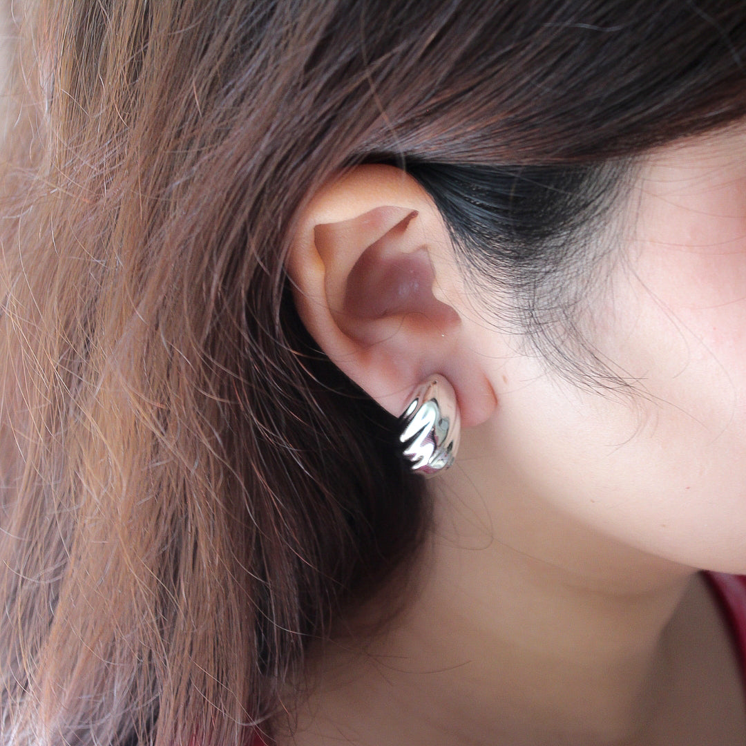 Silver drop earrings