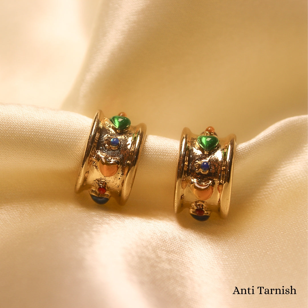 Round Heart Colourful Earrings