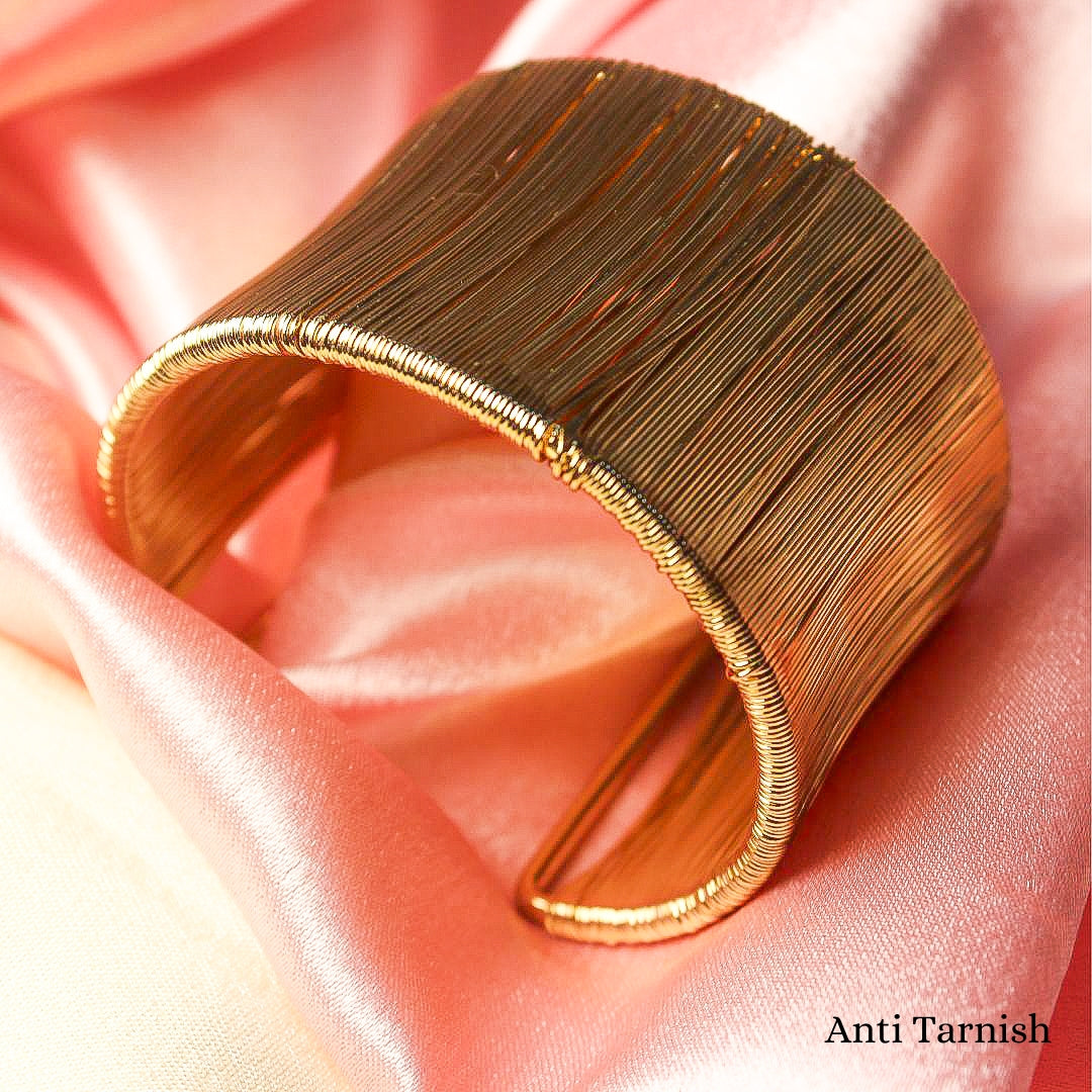 Classy gold cuff bracelet