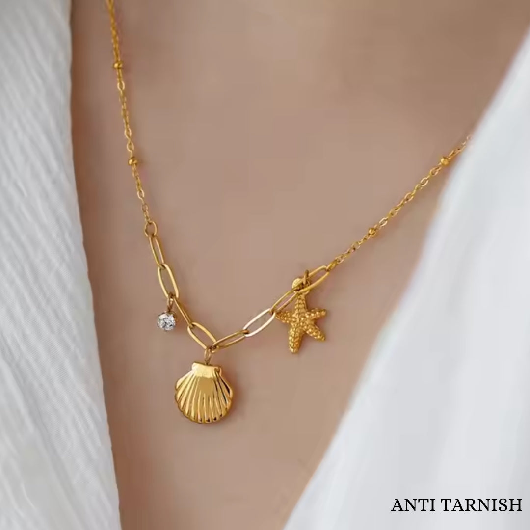 Beach golden Necklace