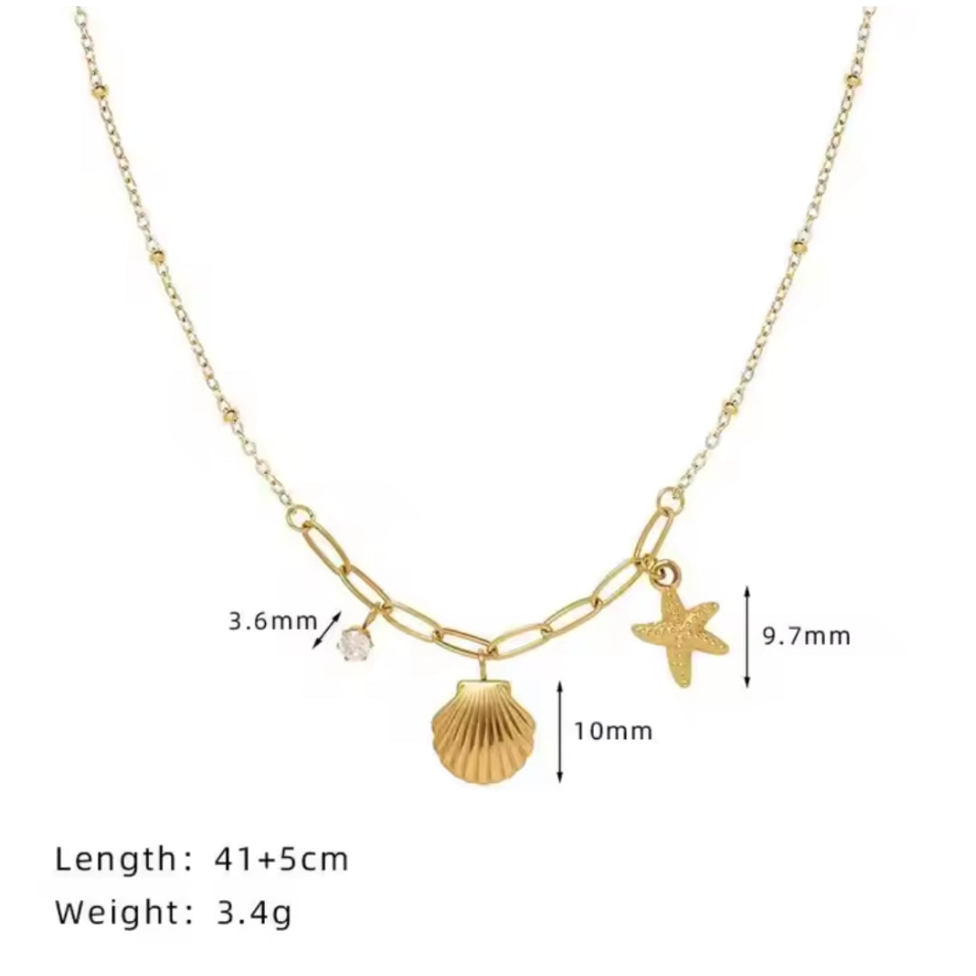 Beach golden Necklace
