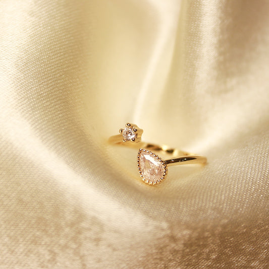 Golden Bloom Adjustable Ring