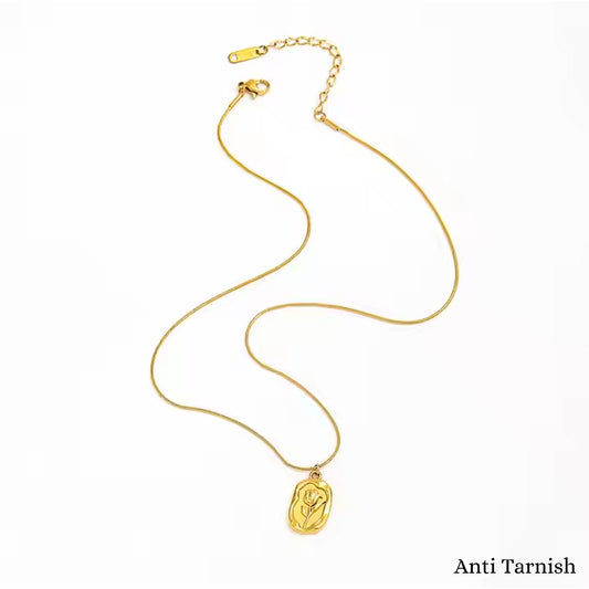 Golden Rose Necklace