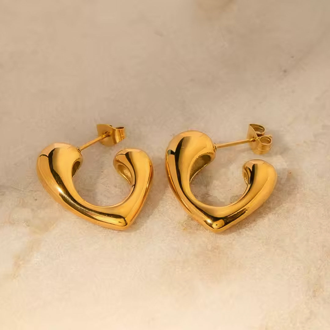 Golden Open hoops
