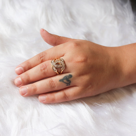 Gold AD Adjustable Ring