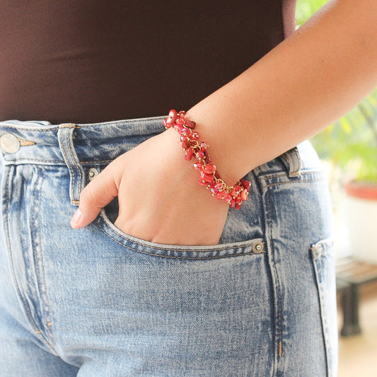 Blood Red Crystal Bracelet