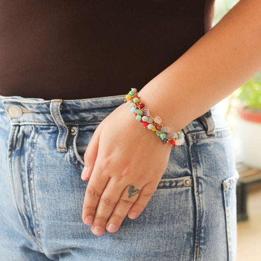 Multi Colour Crystal Bracelet