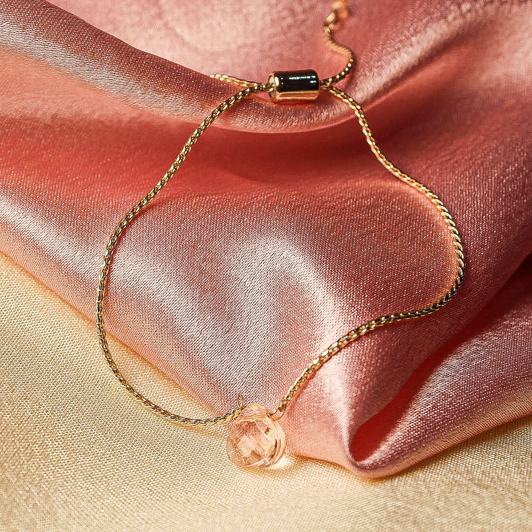 Baby pink crystal bracelet