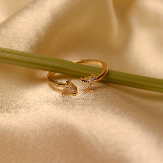 Triangle Diamond Adjustable Ring