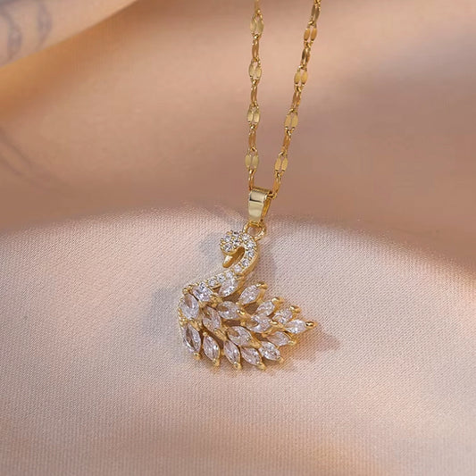 Swan Golden Necklace