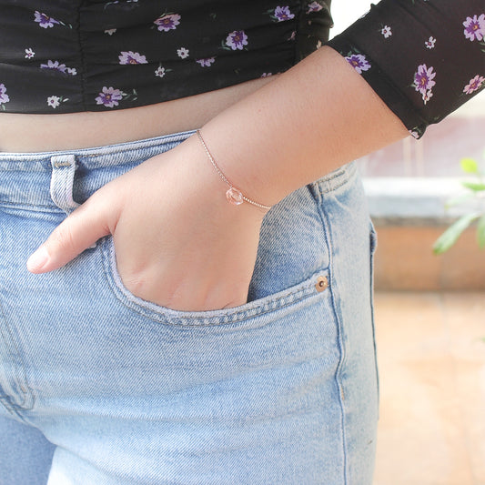 Baby pink crystal bracelet