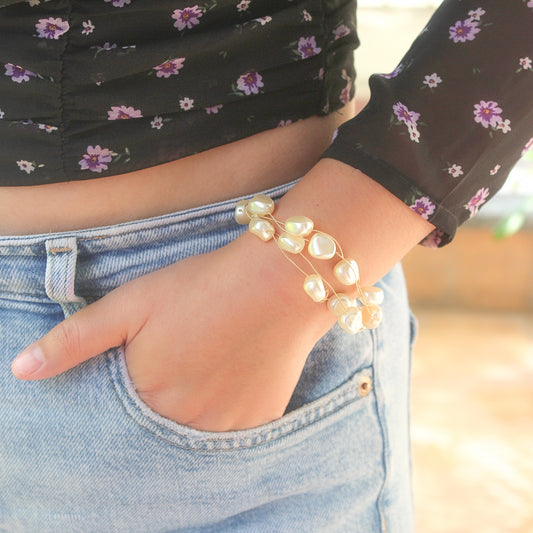 White beads bracelet